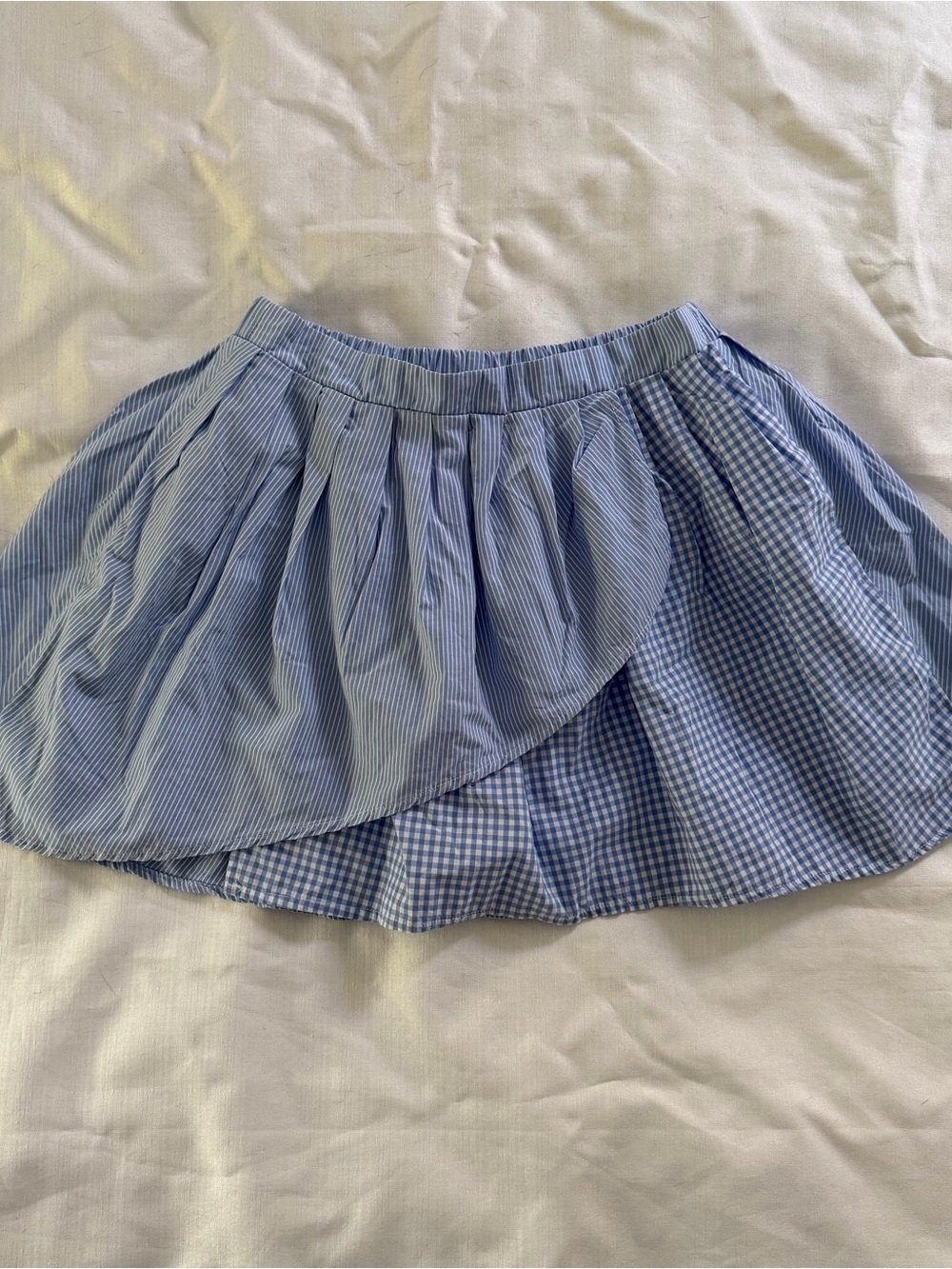 American eagle NWT light blue gingham skirt size small